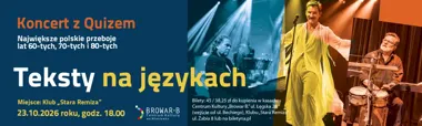 Koncert z Quizem „Teksty na językach” – Paweł Wenderski z zespołem